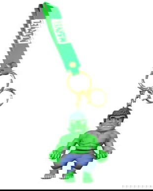 Breloc Hulk Superhero, 7 cm, Figurina Pvc 3D + Curea Silicon