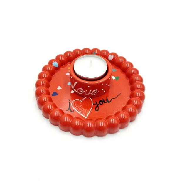 Set decorativ rotund I love you, rosu 4571