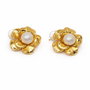 Cercei "Pearl Flower" din perle de cultura si inox placat cu aur de 18 k