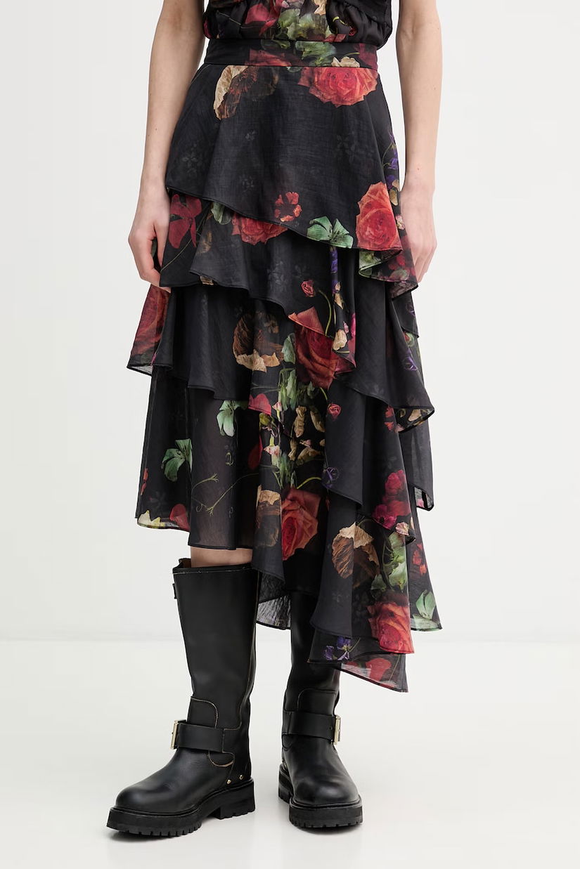 AllSaints fustă cu in CAYA