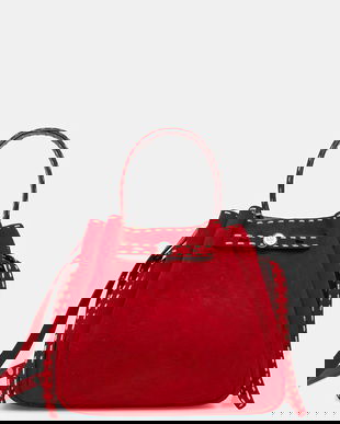 Tory Burch geantă de mana din piele întoarsă Romy