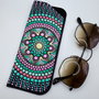 Etui pentru ochelari pictat manual - Mandala