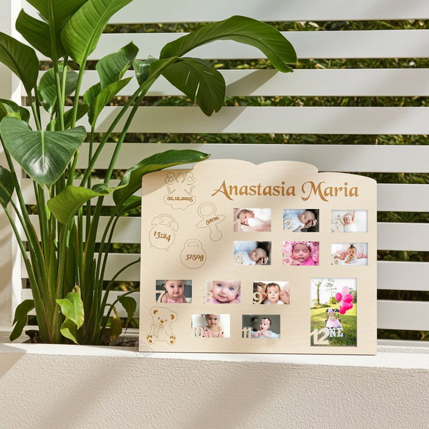 Tablou foto pentru 12 luni model Gravat
