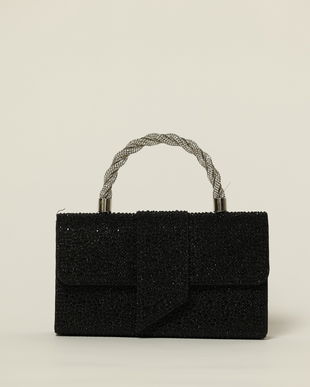 Gentuta neagra cu aplicatii si pietre stralucitoare