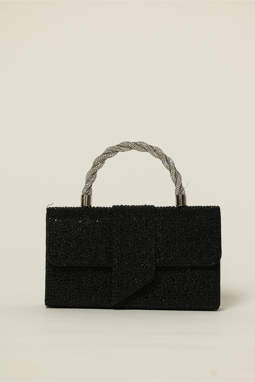 Gentuta neagra cu aplicatii si pietre stralucitoare