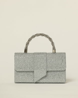 Gentuta argintie cu aplicatii si pietre stralucitoare