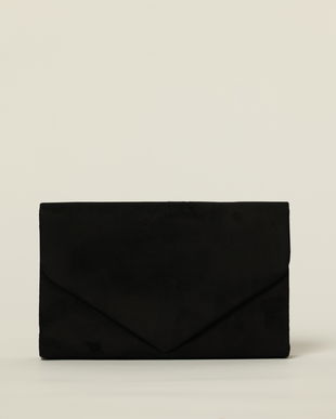 Clutch elegant negru cu textura fina