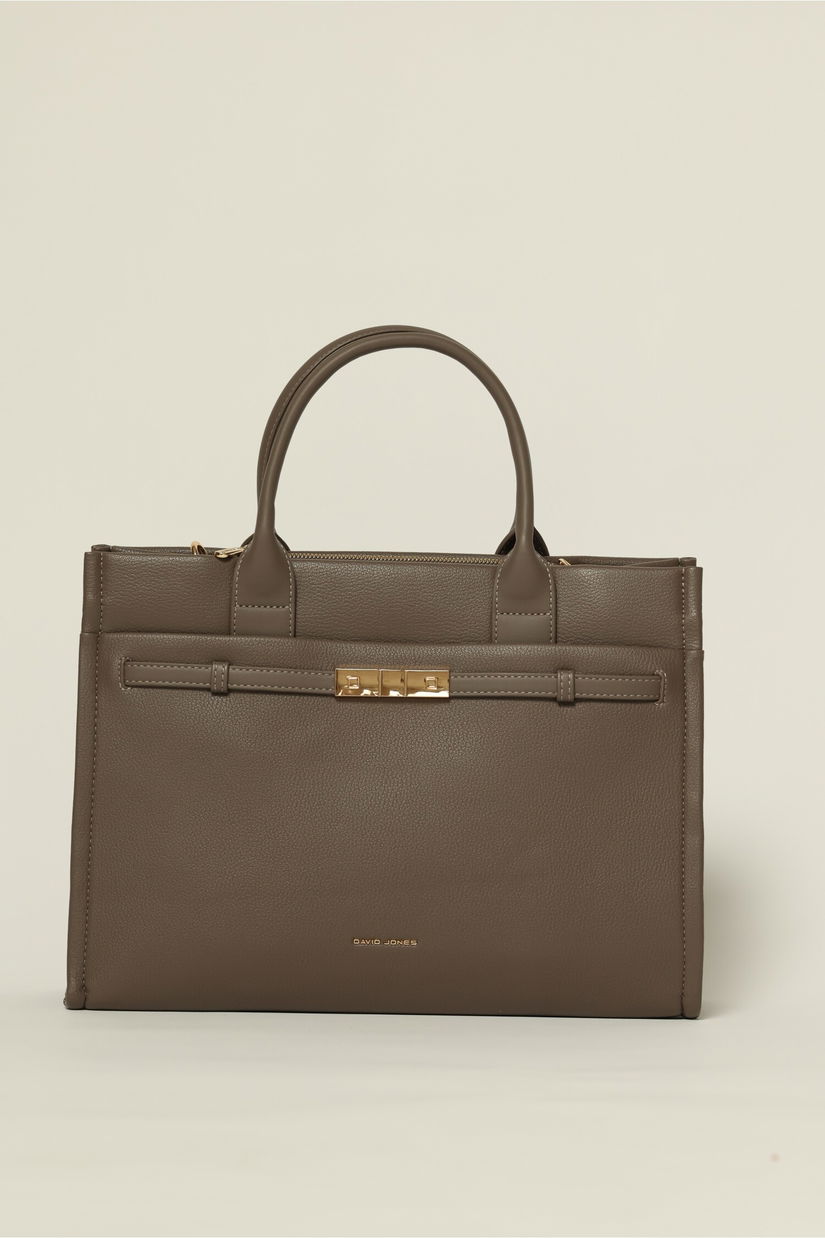 Geanta gri office cu design modern