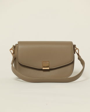 Geanta taupe office mica din piele ecologica