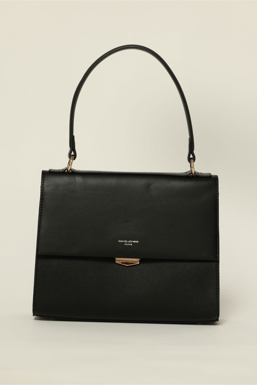 Geanta neagra model clasic cu inchidere metalica