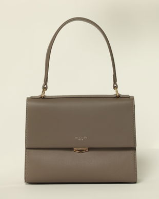 Geanta gri model clasic cu inchidere metalica