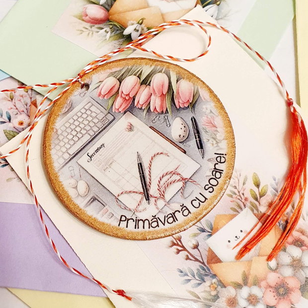 Martisor personalizat secretara