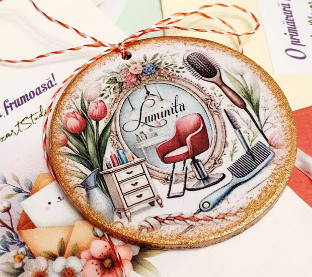Martisor personalizat coafeza