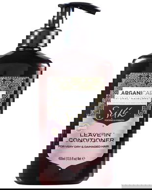 Balsam Fara Clatire cu Proteina de Matase pentru Par Uscat si Deteriorat - Arganicare Silk Leave-In Conditioner For Dry and Damaged Hair, 400 ml