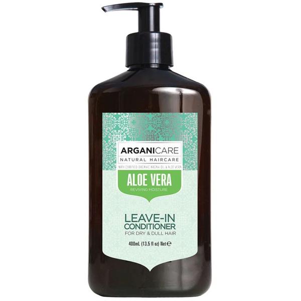 Balsam Fara Clatire Hidratant cu Aloe Vera pentru Par Uscat si Lipsit de Stralucire - Arganicare Aloe Vera Reviving Moisture Leave-In Conditioner for Dry&amp;Dull Hair, 400 ml