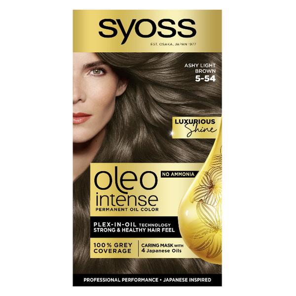 Vopsea de Par Demi-permanenta - Syoss Professional Performance Oleo Intense Permanent Oil Color, nuanta 5-54 Saten Deschis Cenusiu