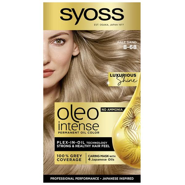Vopsea de Par Demi-permanenta - Syoss Professional Performance Oleo Intense Permanent Oil Color, nuanta 8-68 Blond Deschis Nisipiu