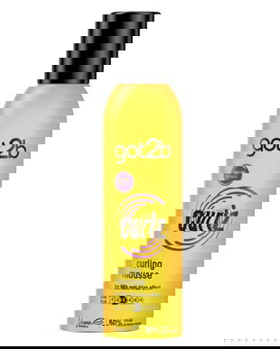 Spuma pentru Bucle - Schwarzkopf Got2b Curlz Curling Mousse For 96h Anti-frizz Effect, 150 ml