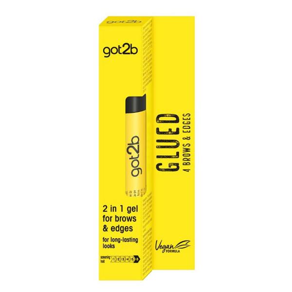 Gel pentru Fixarea Sprancenelor si a Firelor Rebele de Par - Schwarzkopf Got2b 2in1 Gel For Brows &amp; Edges, 16 ml