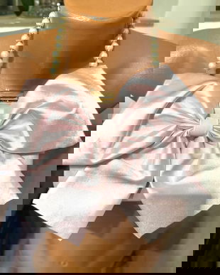 Motf elegant bow decor evening clutch