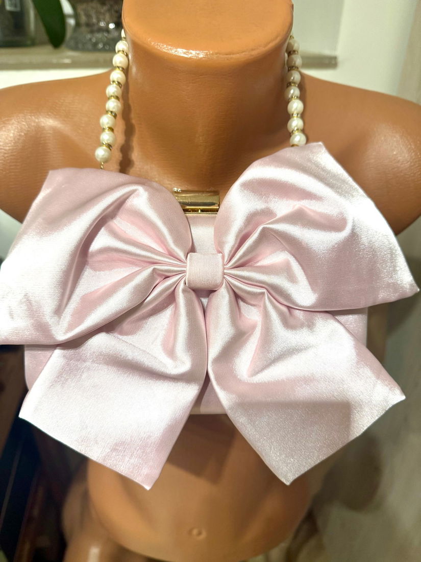 Motf elegant bow decor evening clutch
