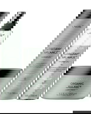 Set pentru hidratare intensiva, Lakme, Organic Balance, Sampon 300ml + Balsam bifazic 200ml + Masca 250ml