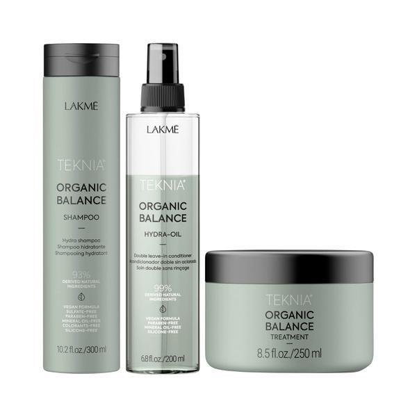 Set pentru hidratare intensiva, Lakme, Organic Balance, Sampon 300ml + Balsam bifazic 200ml + Masca 250ml