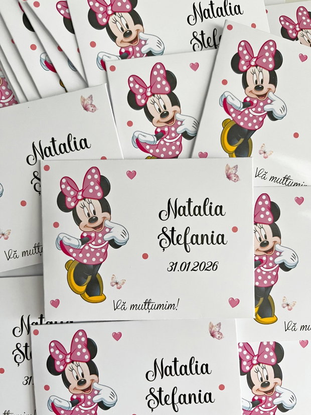 Plicuri Minnie mouse pentru mărturii magneți
