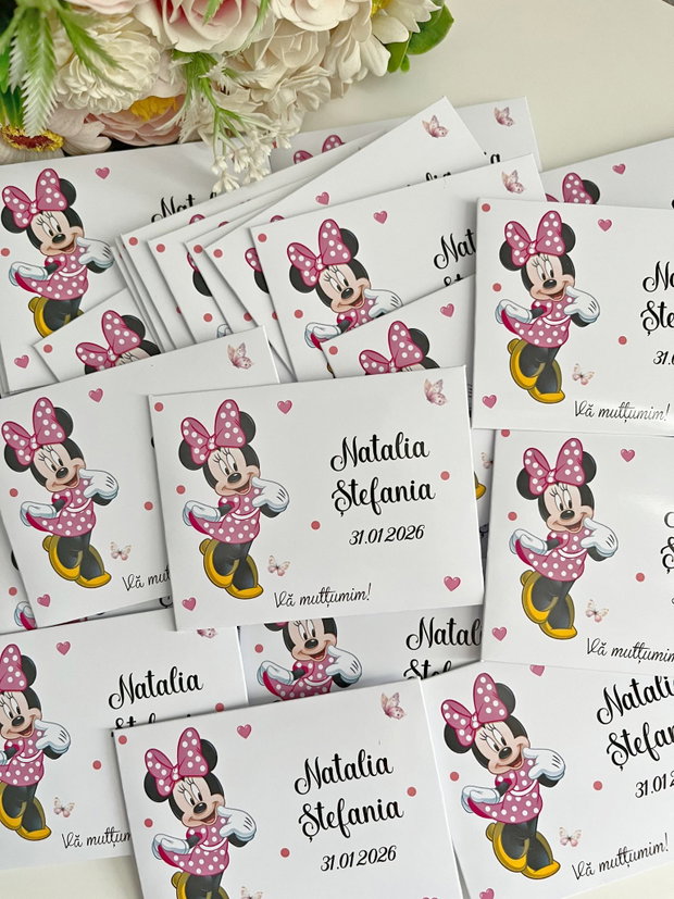 Plicuri Minnie mouse pentru mărturii magneți