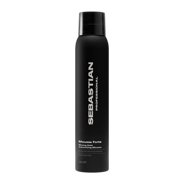 Spuma de Volum pentru Par Ondulat si Cret cu Fixare Puternica si Protectie Termica - Sebastian Professional Mousse Forte Strong Hold Volumizing Mousse, 200 ml