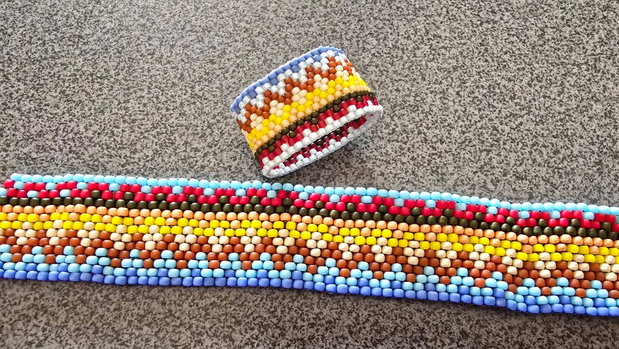 Set Drum de Culoare Brățară și Inel din Mărgele