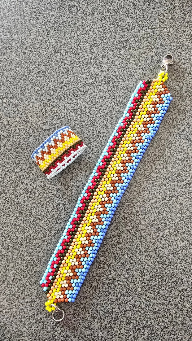 Set Drum de Culoare Brățară și Inel din Mărgele