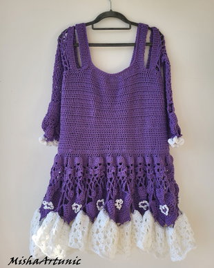 VANDUT Rochie crosetata