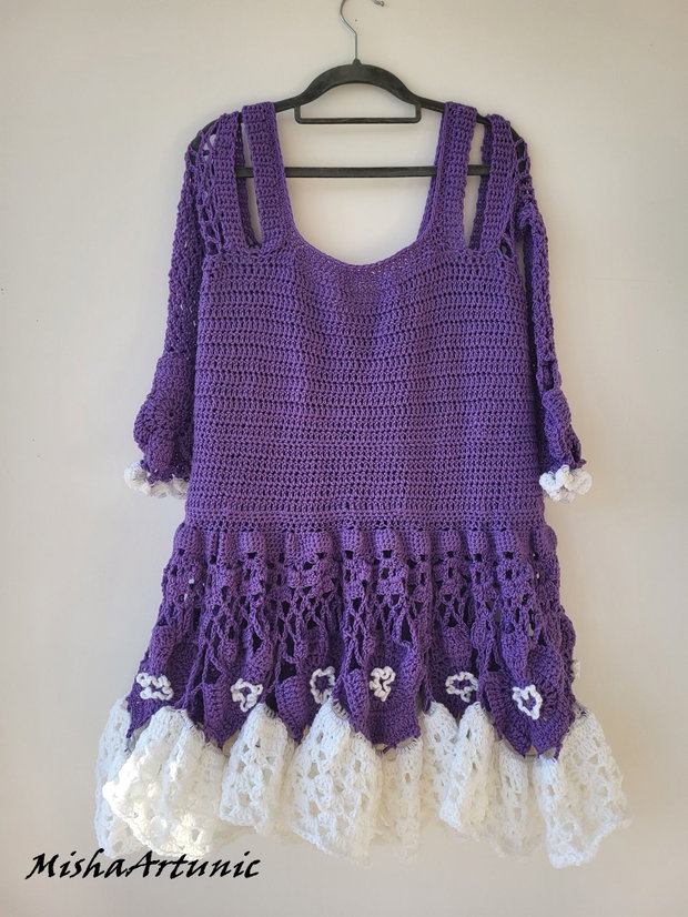 VANDUT Rochie crosetata