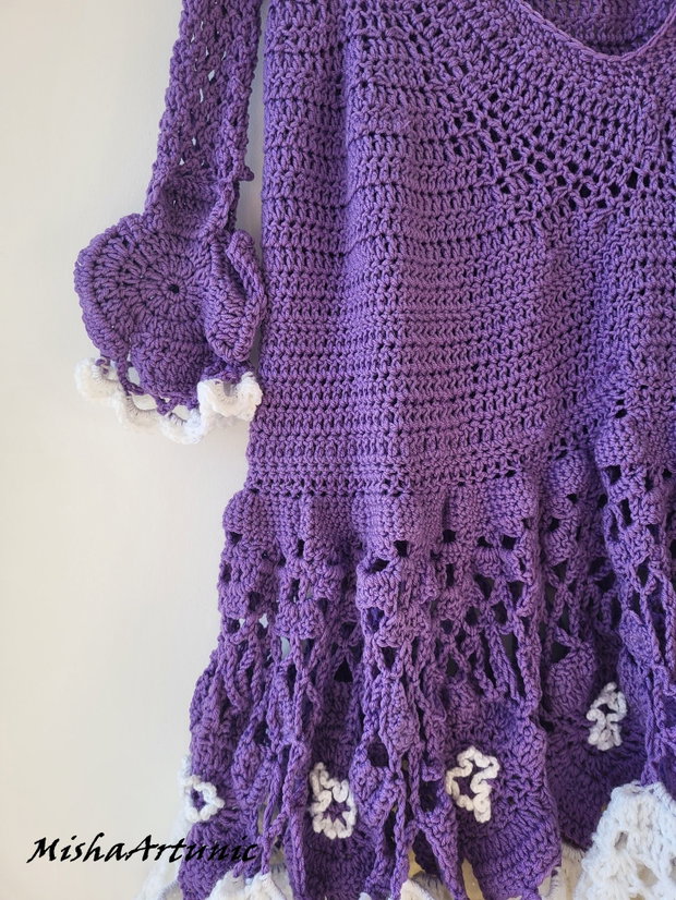 VANDUT Rochie crosetata