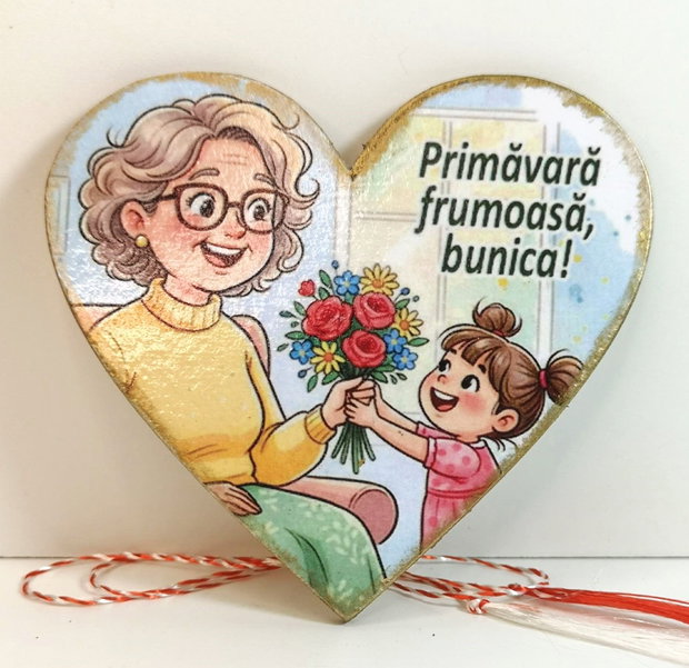 Martisor personalizat pentru bunica, mamaia - magnet