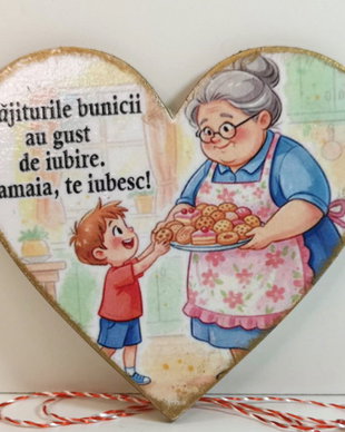 Martisor cu magnet personalziat pentru bunica