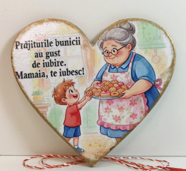 Martisor cu magnet personalziat pentru bunica