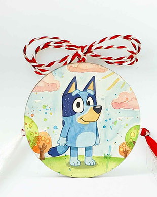 Martisor din lemn cu Bluey