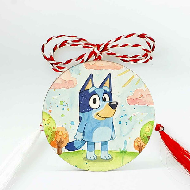 Martisor din lemn cu Bluey