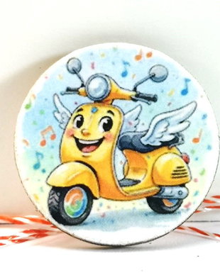 Martisor pentru copii cu scooter