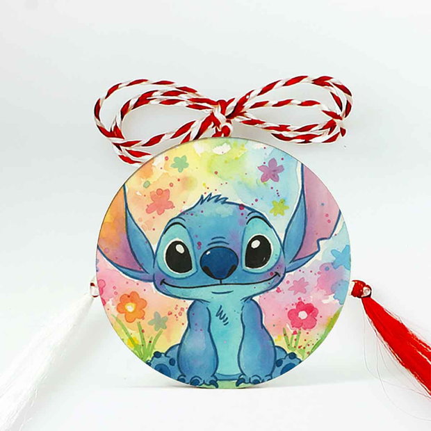 Mărțișor din lemn cu Stitch pentru copii
