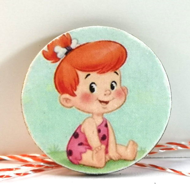 Martisor pentru copii, personaje indragite - Pebbles Flintstone