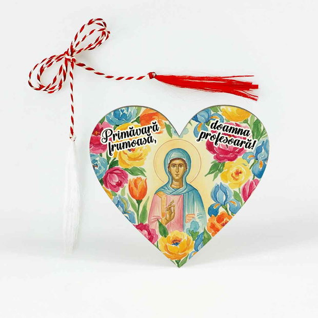 Martisor materii scolare, profesoara de religie