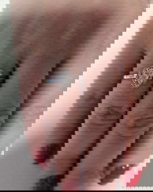 Inel elegant de logodna din aur alb de 14K (585) cu un diamante