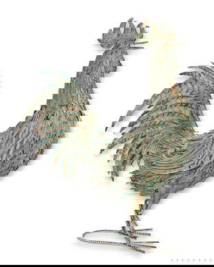 Cocos decorativ din metal antik grey