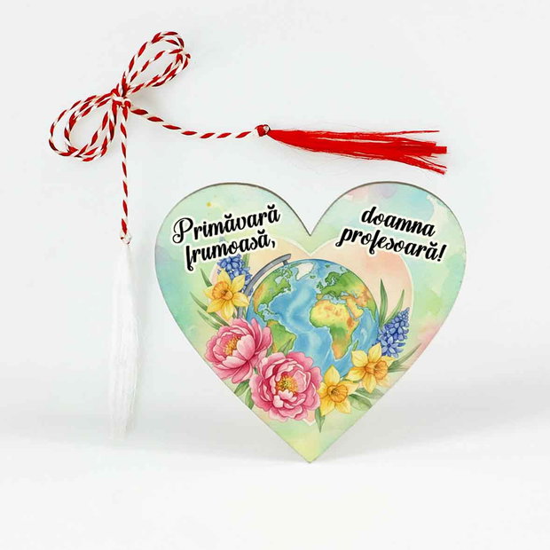 Mărțișor personalizat pentru profesoara de geografie