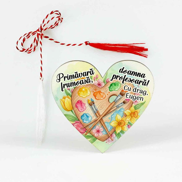Mărțișor personalizat pentru profesoara de desen