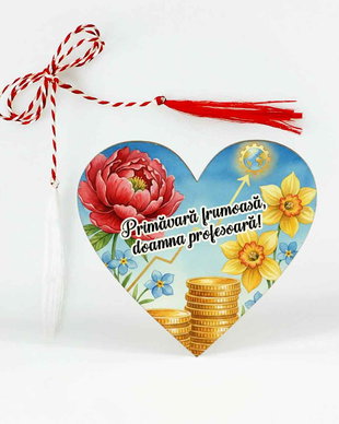 Mărțișor personalizat pentru profesoara de economie