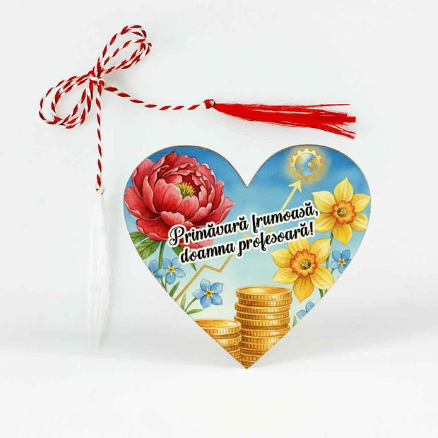 Mărțișor personalizat pentru profesoara de economie